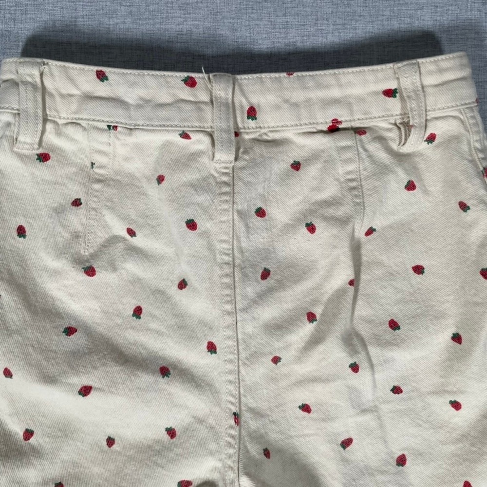Madewell Strawberry Print High Rise Denim Shorts Womens Size 24 - Picture 12 of 13